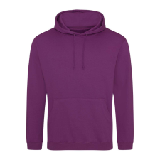Just Hoods Uniszex laza szabású kapucnis pulóver AWJH001, Magenta Magic-L férfi pulóver, kardigán