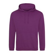 Just Hoods Uniszex laza szabású kapucnis pulóver AWJH001, Magenta Magic-XS