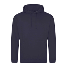 Just Hoods Uniszex laza szabású kapucnis pulóver AWJH001, Navy Smoke-XL férfi pulóver, kardigán
