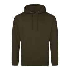Just Hoods Uniszex laza szabású kapucnis pulóver AWJH001, Olive Green-2XL férfi pulóver, kardigán