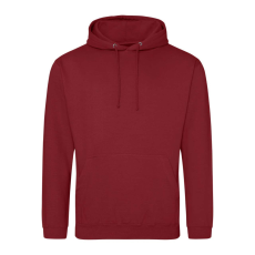 Just Hoods Uniszex laza szabású kapucnis pulóver AWJH001, Red Hot Chilli-M