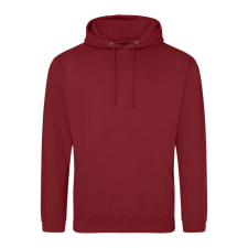Just Hoods Uniszex laza szabású kapucnis pulóver AWJH001, Red Hot Chilli-S férfi pulóver, kardigán