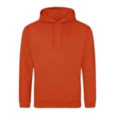 Just Hoods Uniszex laza szabású kapucnis pulóver AWJH001, Sunset Orange-3XL