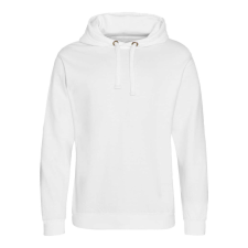 Just Hoods Uniszex laza szabású kapucnis pulóver, zseb nélkül AWJH011, Arctic White-3XL férfi pulóver, kardigán