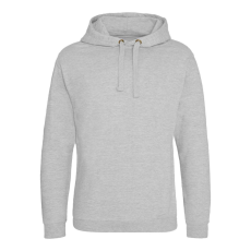 Just Hoods Uniszex laza szabású kapucnis pulóver, zseb nélkül AWJH011, Heather Grey-XS