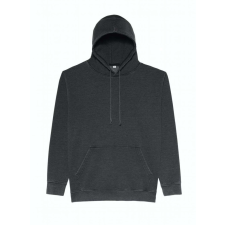 Just Hoods Uniszex mosott hatású kapucnis pulóver AWJH090, Washed Jet Black-2XL férfi pulóver, kardigán