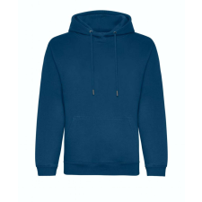 Just Hoods Uniszex organikus kapucnis pulóver AWJH201, Ink Blue-XL férfi pulóver, kardigán
