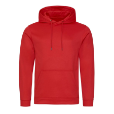 Just Hoods Uniszex poliészter sport kapucnis pulóver AWJH006, Fire Red-XL férfi pulóver, kardigán