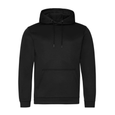 Just Hoods Uniszex poliészter sport kapucnis pulóver AWJH006, Jet Black-3XL férfi pulóver, kardigán