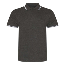 Just Polos JP003 rövid ujjú sztreccs galléros férfi póló Just Polos, Charcoal/White-S