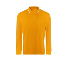 Just Polos JP103 hosszú ujjú galléros pamut póló Just Polos, Mustard/White-S