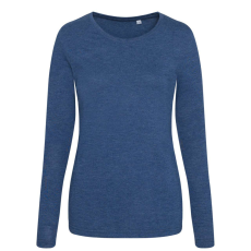 Just Ts JT002F tri-blend Női hosszú ujjú póló Just Ts, Heather Navy-M