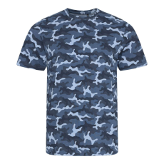 Just Ts JT034 terepmintás unisex rövid ujjú póló Just Ts, Blue Camo-L