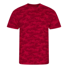 Just Ts JT034 terepmintás unisex rövid ujjú póló Just Ts, Red Camo-L