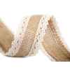  Juta szallag pamut csipkével - 1,8 m