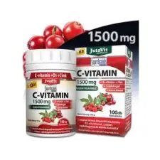 JutaVit C-Vitamin 1500mg + csipkebogyó + Acerola + D3 + Cink 100db vitamin és táplálékkiegészítő