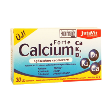 JUVAPHARMA KFT. JutaVit Calcium Forte+K2+D3 tabletta  30x vitamin és táplálékkiegészítő