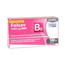 JUVAPHARMA KFT. JutaVit Folsav 1000 mcg tabletta 100x vitamin és táplálékkiegészítő