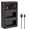 K&amp;F Concept Canon LP-E17 Dupla Utazó Gyors-Töltő -USB-C (Type C) Canon LPE17 Charger