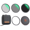 K&F Concept Mágneses Objektív Szűrő Kit - (CPL +ND8 +ND64) + Objektív sapka + Tok - 52mm