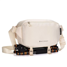  K&F Concept Alpha Sling 10L, fotós oldaltáska, bézs fotós táska, koffer