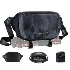 K&F Concept Alpha Sling 10L, fotós oldaltáska, fekete szürke, terepmintás (SB10084) fotós táska, koffer