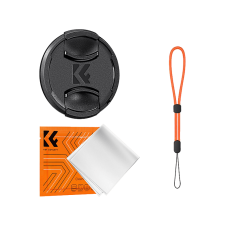 K&F objektívvédő sapka zsinórral + törlőkendő, 62mm lencsevédő sapka