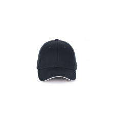K-UP 6 paneles baseball sapka szendvics ellenzővel KP185, Navy/White munkaruha