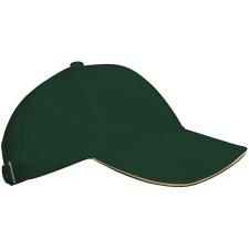 K-UP 6 paneles gyerek baseball sapka, KP042, fém csatos, Forest Green/Beige férfi sapka