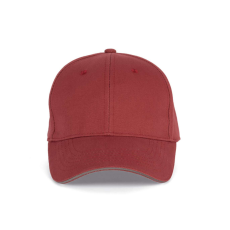K-UP Baseball sapka, KP011, 6 paneles, Terracotta Red/Slate Grey