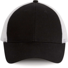 K-UP hálós baseball sapka hat paneles, poliészter KP158, Black/White