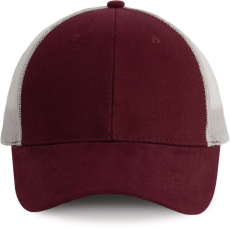 K-UP hálós baseball sapka hat paneles, poliészter KP158, Burgundy/Light Grey