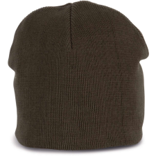 K-UP KP542 organikus pamut kötött sapka K-UP, Dark Khaki-U munkaruha