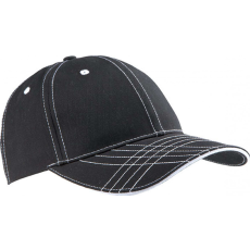 K-UP Uniszex sapka K-UP KP109 6 panels Fashion Cap -Egy méret, Black/White