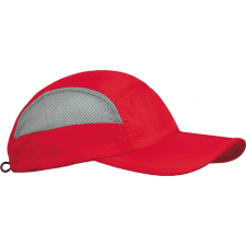 K-UP Uniszex sapka K-UP KP206 Foldable Sports Cap -Egy méret, Red/Grey női sapka