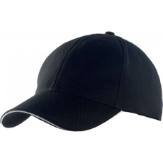 K-UP Uniszex sapka K-UP KP207 Sports Cap -Egy méret, Black/Grey