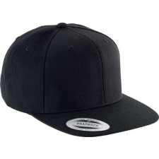 K-UP Uniszex sapka K-UP KP910 Flat peak Cap - 6 panels -Egy méret, Black/Black férfi sapka