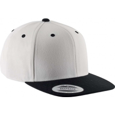 K-UP Uniszex sapka K-UP KP910 Flat peak Cap - 6 panels -Egy méret, White/White női sapka