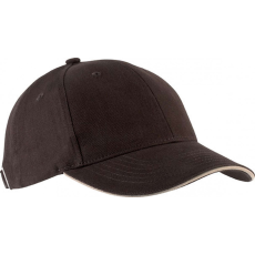 K-UP Uniszex sapka Kariban KP011 Orlando - Oekotex Certified 6 panel Cap -Egy méret, Chocolate/Beige