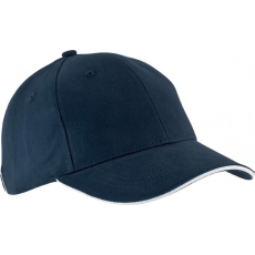 K-UP Uniszex sapka Kariban KP011 Orlando - Oekotex Certified 6 panel Cap -Egy méret, Navy/White