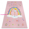  Kab. BAMBINO 41870 mosható szőnyeg Balerina, szivárvány gyerekeknek csúszásgátló - rózsaszín 160x220 cm