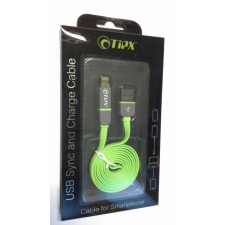 Kábel: TiPX 2in1 micro usb iPhone 5 5S 6 6S zöld adatkábel mobiltelefon kellék
