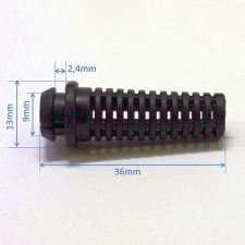  Kábel törésvédő, törésgátló 6,2mm fekete kisháztartási gépek kiegészítői