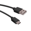 Kábel: Type-C (USB-C) / USB 2A fekete adatkábel, 20cm