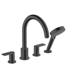 Kád csaptelep Hansgrohe Vernis Shape zuhanyszettel együtt fekete matt 71459670 csaptelep