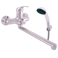 Kád csaptelep RAV SLEZÁK SÁZAVA zuhanyszettel együtt 100 mm króm SA053.01 csaptelep