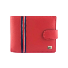 Kadro Choice Patentos fekvő női bőr pénztárca díszcsíkkal, piros színben