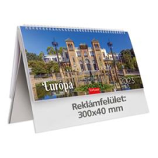 Kalendart 2023-as T063 Európa álló papír asztali naptár (23T631P-00P) naptár, kalendárium