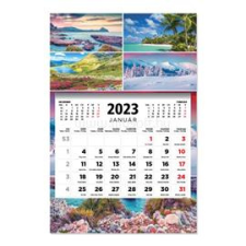 Kalendart 2023-as T081 1 tömb évszakok mintás speditőrnaptár (23T8100-012) naptár, kalendárium