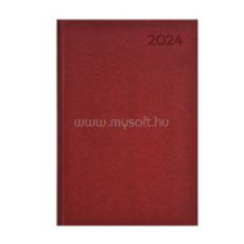 Kalendart Economic 2024-es E021 A5 napi beosztású bordó határidőnapló (24E021E-002) határidőnapló
